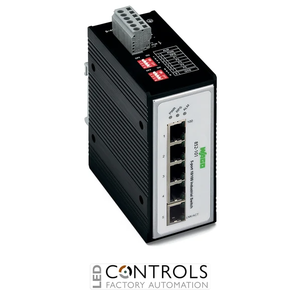 852-101 Wago Industrial-Switch;5-port 100Base-TX;black