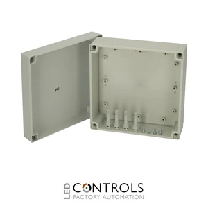 6011320 Fibox PC 175/75 HG Enclosure, Polycarbonate High base, grey cover