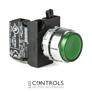 EMAS CM100HY EMAS CM EXTENDED PUSH BUTTON 1NO GREEN WITH NUT
