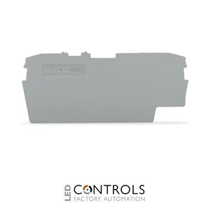Wago 2002-1691 End And Intermediate Plate, 1 mm Thick Grey