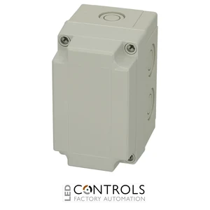 6016303 Fibox PCM 100/100 G Enclosure, Polycarbonate, metric knock-outs Grey cover