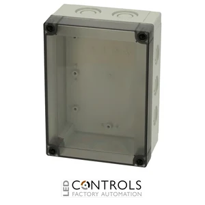 6016914 Fibox PCM 150/75 T Enclosure, Polycarbonate, metric knock-outs Smoked transparent cover
