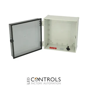 8113042 Fibox CAB PC 303018 T3B Cabinet, Polycarbonate, Smoked transparent door Lock on the long side