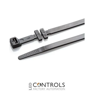 CTF320-B Partex Cable Tray Fixing Ties, 360mm x 7.6mm, Black, pack 100