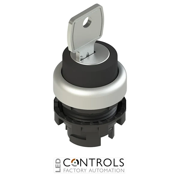 E2 1SC2AVA19AA Pizzato Key selector, 2 positions black without marking