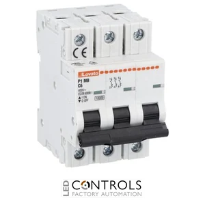 P1MB3PC03 - MINIATURE CIRCUIT BREAKER 3P CURVE C 3A