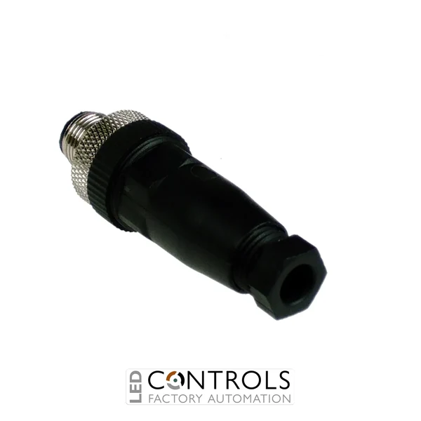 M12M044 IMO M12 Male Plug 4 Pole Axial