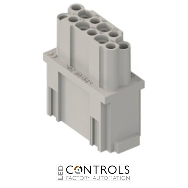 CX12DF Ilme Female modular unit 12 pole 10 amp crimp