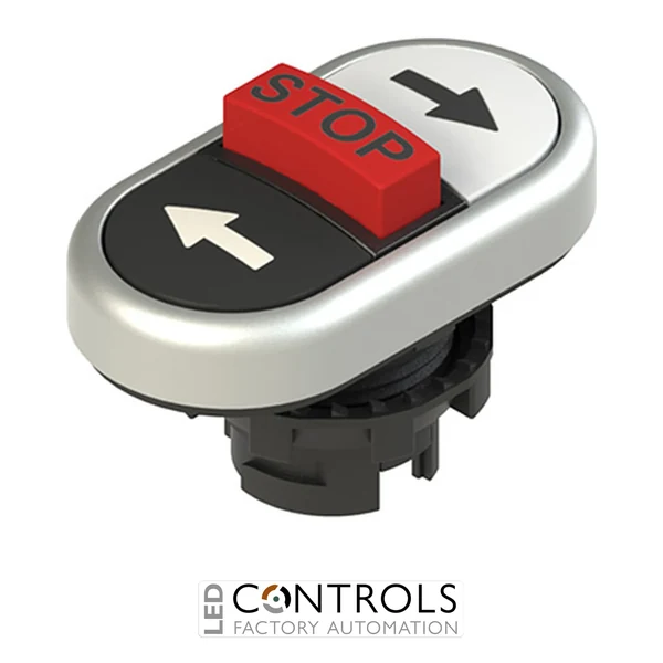 E2 1PTRS9AABD Pizzato Triple lower flush pushbutton, with marking