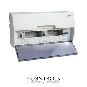 nx2-10rcd chint 8 way consumer unit plus 2 pole 63a, 30ma rcd