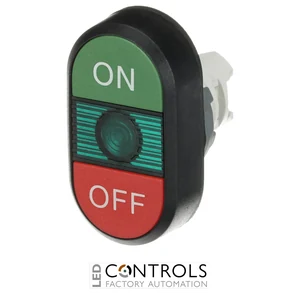 1SFA611132R1102 ABB MPD3-11G Illuminated Double Pushbutton ON/OFF with Green Indicator - image 2