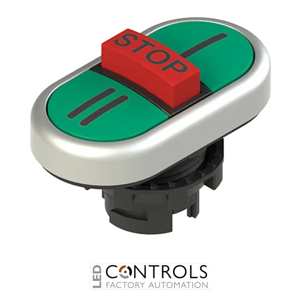 E2 1PTRS9AAAY Pizzato Triple lower flush pushbutton, with marking
