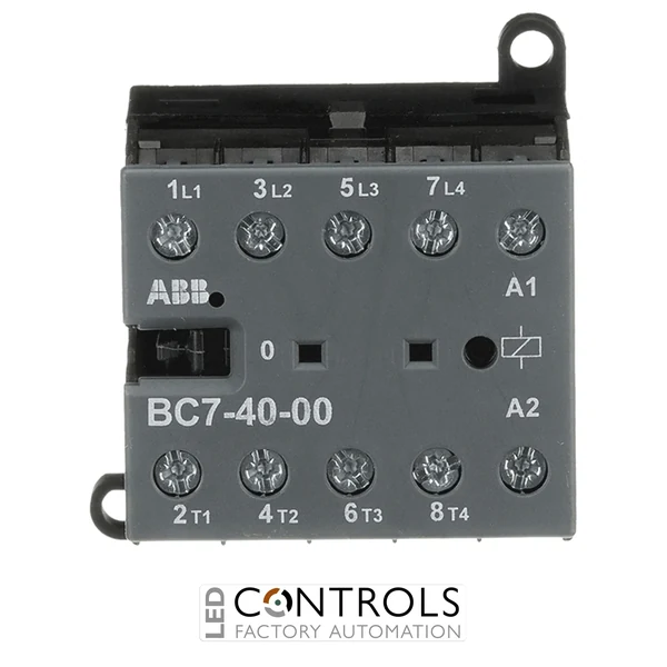 GJL1313201R0007 ABB BC7-40-00-07 ABB BC7-40-00-07 4 Pole Mini Contactor Relay 7A No Auxiliary Contacts 24V DC Coil
