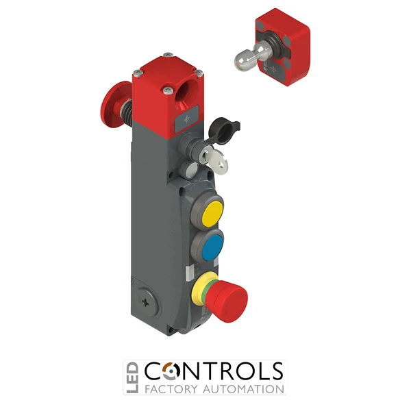 NG 2D6D423B-F30 Pizzato NG series safety switch with lock and integrated control devices, with actuator
