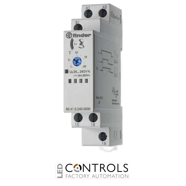 80.41.0.240.0000T Finder Modular timer Offdelay DC 24/240V