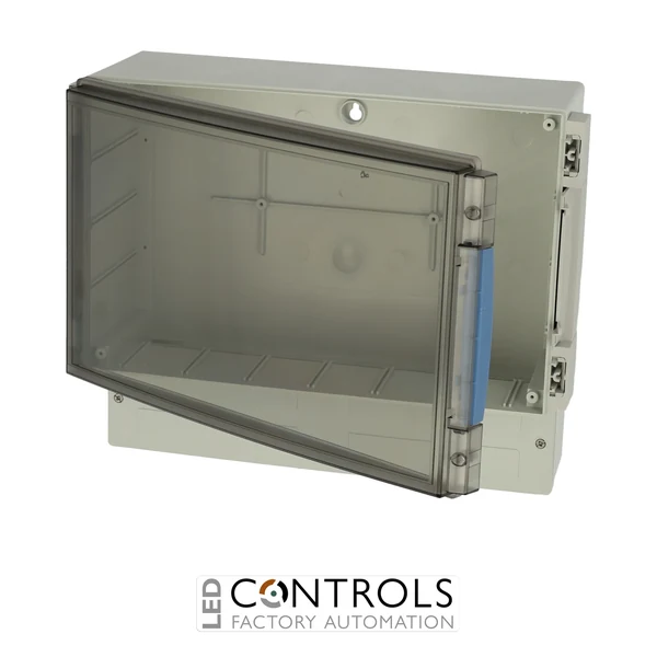 7525020 Fibox PC 36/31-3 Enclosure, Polycarbonate Smoked transparent hinged cover