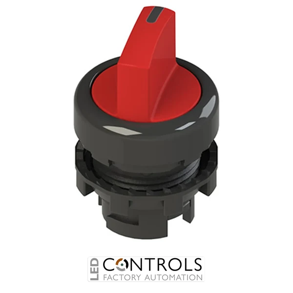 E2 1SE12ACA31AB Pizzato Short handle selector, 2 positions red with marking