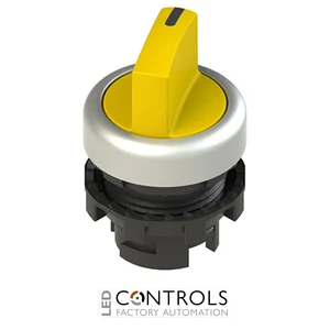 E2 1SE12ACA59AB Pizzato Short handle selector, 2 positions yellow with marking