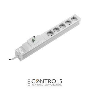 DK7240.280 Rittal Socket strip CEE 7/3 (type F) 5-way 250 V 16 A LHD: 4826x44x44mm