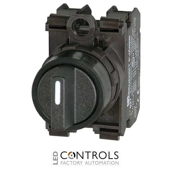 BS3KN3/20 IMO Rotary Knob, 3 Position Maintained 60deg, Black Bezel