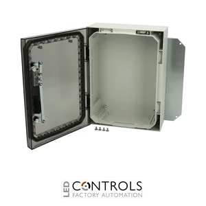8121086 Fibox ARCA 403015ST Cabinet, Polycarbonate Transparent cover, Swinghandle, hinges on the long side