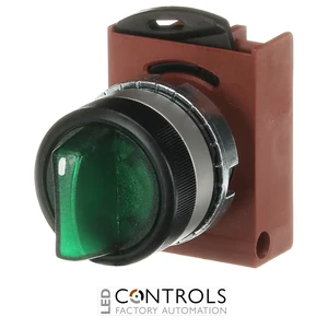 1SFA184632R9102 ABB P9MSLZ3V Green Illuminated 3-Position Momentary Selector Switch - image 3