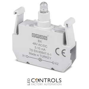EMAS BX EMAS B CONTACT BLOCK WITH RED LED 48 V DC/DC