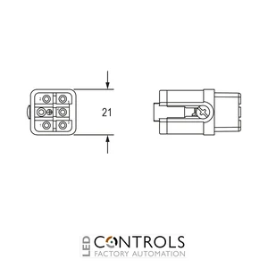 CQYF 05 ILME Female insert 5P+E 16 amp AXYR spring Size 21.21 - image 2