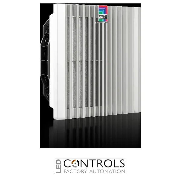 SK3241.810 Rittal SK Blue E+ Fan-And-Filter Unit, Emc, 225/245 MÂ³/H, 230 V, 1~, 50Â Hz/60Â Hz, WxHxD 255 X 255 X 129 mm, Ral 7035