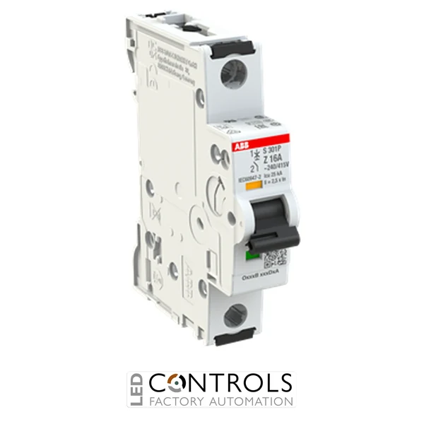 2CDS381001R0468 ABB S301P-Z16 Miniature Circuit Breaker - 1P - Z - 16 A