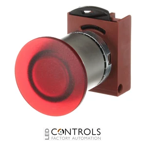 1SFA184561R9101 ABB P9MET4RL1 Red 40 mm Illuminated Maintained Mushroom Pushbutton - image 2