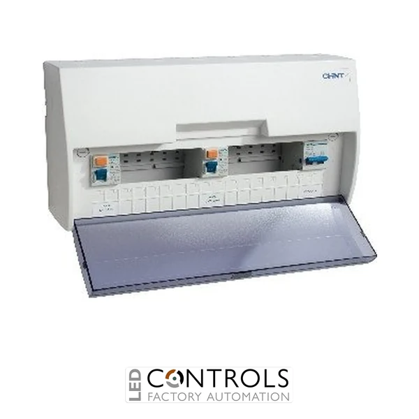 nx2-18a 7*7 cons unit with 63a rcd & isolator split load consumer units
