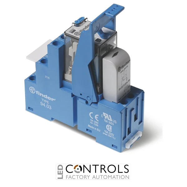 58.33.8.024.0060SMA Finder 3 CO Contacts 24V AC Modular Interface Relay with Green LED + varistor Indication