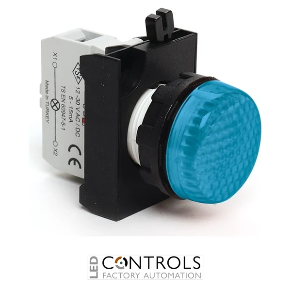 EMAS CP070XM EMAS CP SIGNAL ARMATURE WITH  BLUE   LED  12 - 30 V AC/DC