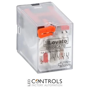 HR604CA110 - INDUSTRIAL RELAY 4C/O 5A 110VAC + LED