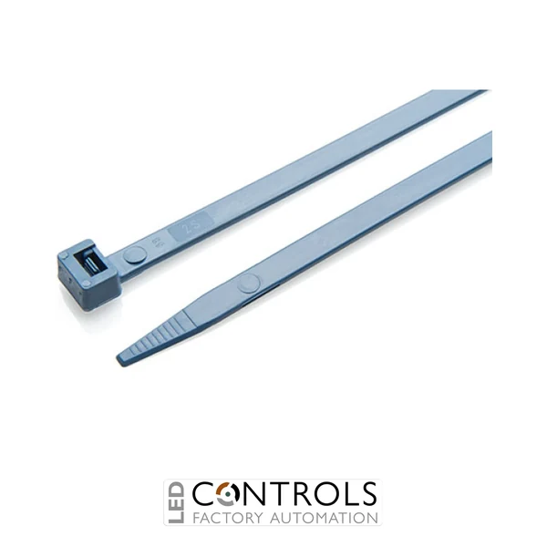 MDT360H Partex Metal Detectable Cable Ties (Non-Releasable), 360mm x 7.5mm, Blue, pack 100