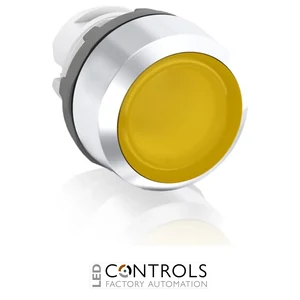 abb maintained yellow illuminated flush push button 22mm mp2-21y