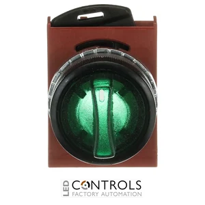 1SFA184602R9102 ABB P9MSLZ0V Green Illuminated 3-Position Maintained Selector Switch
