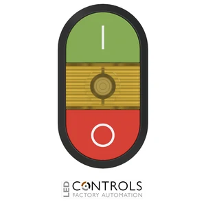 1SFA611131R1103 ABB MPD2-11Y Illuminated Double Pushbutton Green/Red with Yellow Indicator