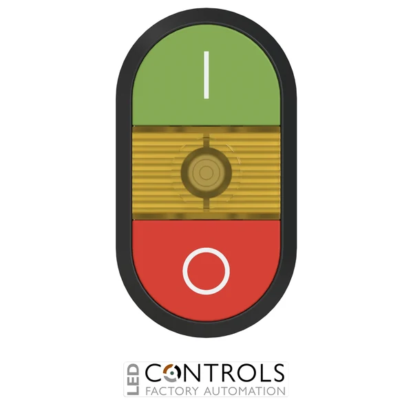 1SFA611131R1103 ABB MPD2-11Y Illuminated Double Pushbutton Green/Red with Yellow Indicator