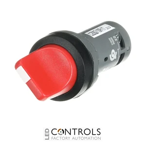 1SFA619201R1071 ABB C2SS2-10R-11 Red 2-Position Maintained Compact Selector Switch 1 NO + 1 NC - image 2