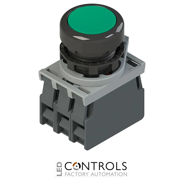 E2 AC-DXBC0401 Pizzato Complete unit with illuminated pushbutton, fixing adapter and contacts