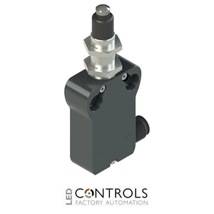 NB B110EE-DMK Pizzato Modular prewired switch with plunger, M12 threaded bearing and external rubber gasket