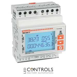 DMED305T2 - MOD. (4U) 3PH ENERGY METER /5A 2OUTS