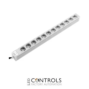 DK7240.310 Rittal Socket strip CEE 7/3 (type F) 12-way 250 V 16 A LHD: 6586x44x44mm