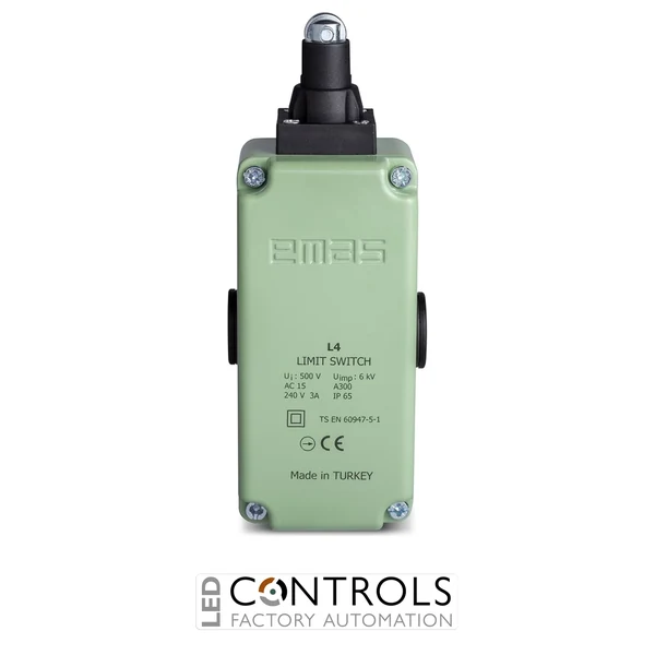 EMAS L4K16MUM331 EMAS L4 SERIES LMT SW. SNP ACT. 2NC+2NO MTL LINEAR ROL.
