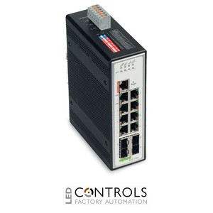 852-1305 Wago Industrial Managed Switch;8 Ports 1000Base-T;4-Slot 1000BASE-SX/LX;black metallic