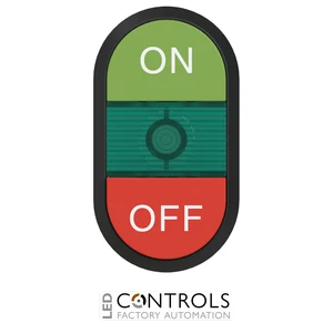 1SFA611143R1102 ABB MPD14-11G Illuminated Double Pushbutton ON/OFF with Green Indicator