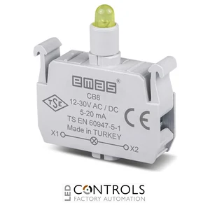 EMAS CB8 EMAS C SIGNAL BLOCK YELLOW LED 12-30 V AC/DC