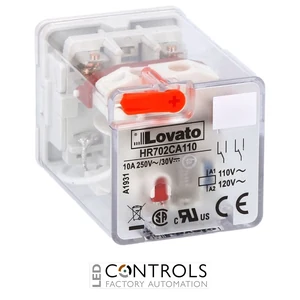 HR702CA110 - IND. RELAY 8 PINS 2C/O 10A 110VAC+LED